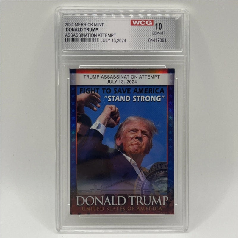 2024 ~ Merrick Mint ~ TRUMP Assassination Attempt Card~ GEM-MT 10