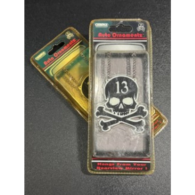 Lucky 13 Skull Auto Mirror Dangler/Ornament ~ Bulk Lot of 25