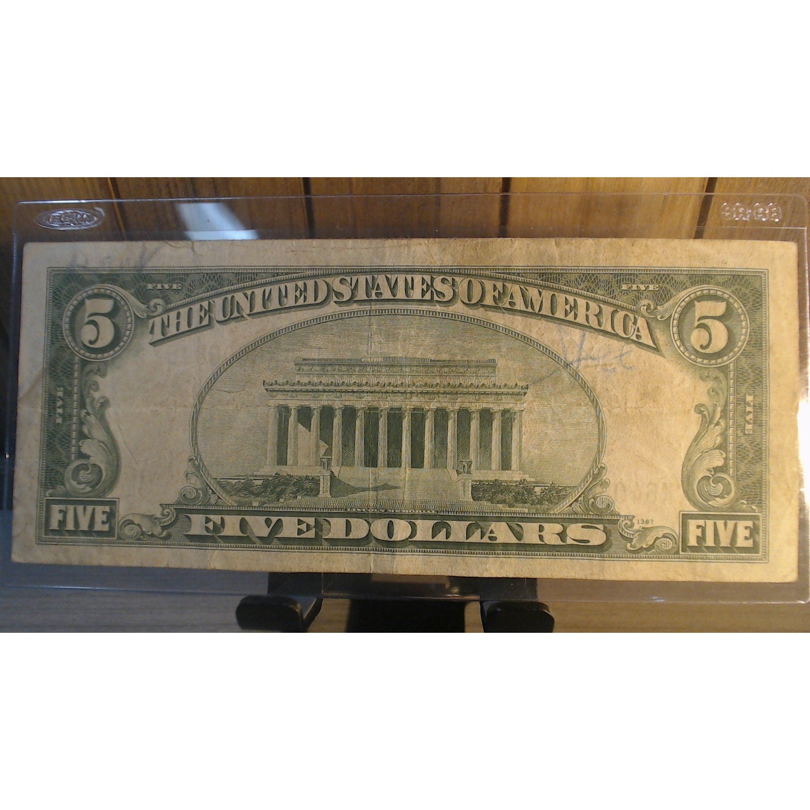 1934A WWII North Africa Gold Seal ~ $5 Emergency Silver Certificate Note