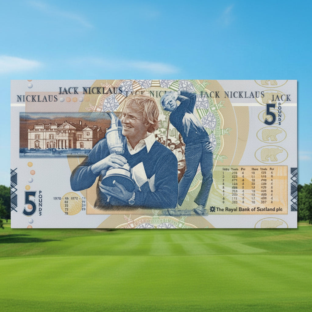 Jack Nicklaus ~ Royal Bank of Scotland ~ 5 Pound Note ~GEM-UNC