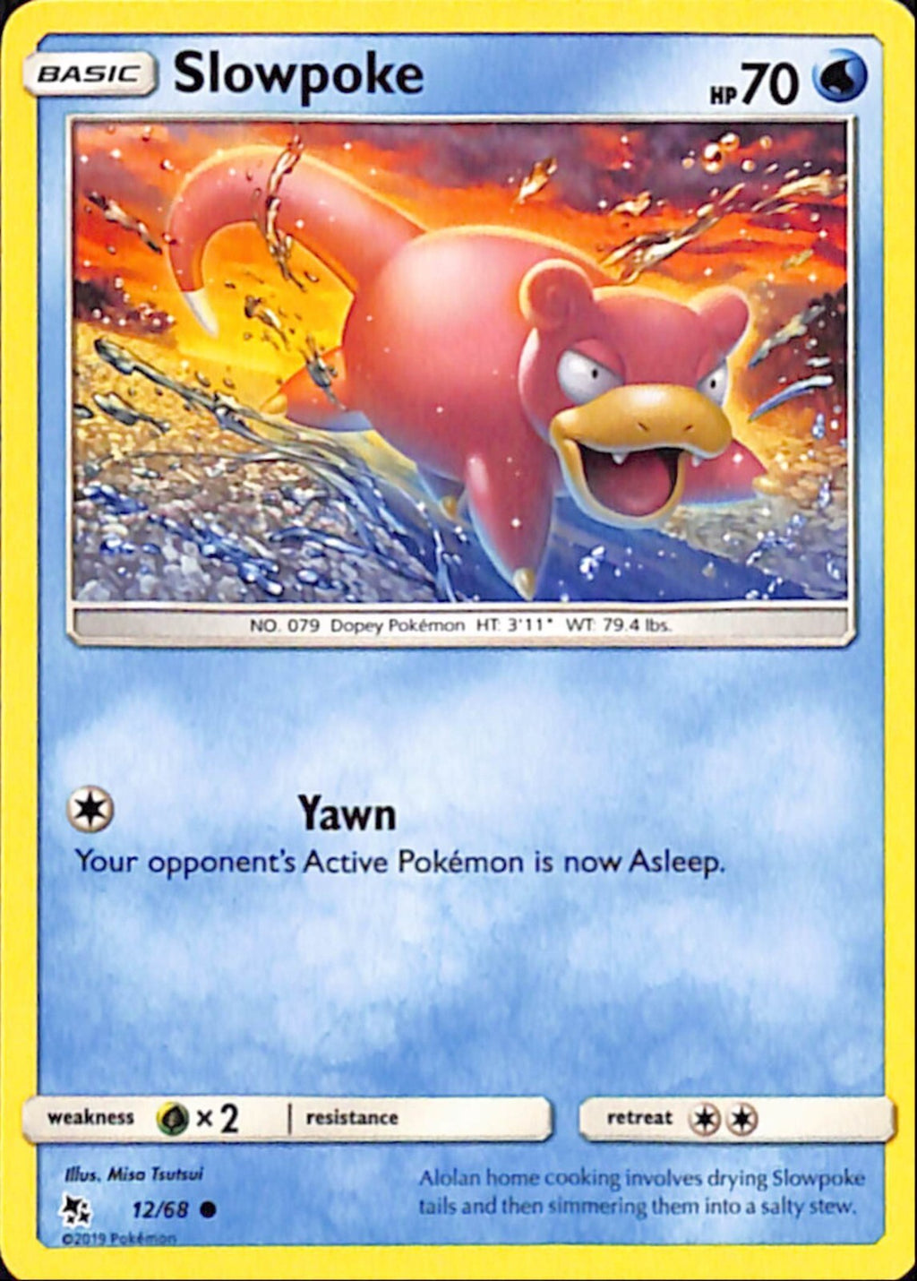 Slowpoke 2019 Pokemon Hidden Fates No. 12