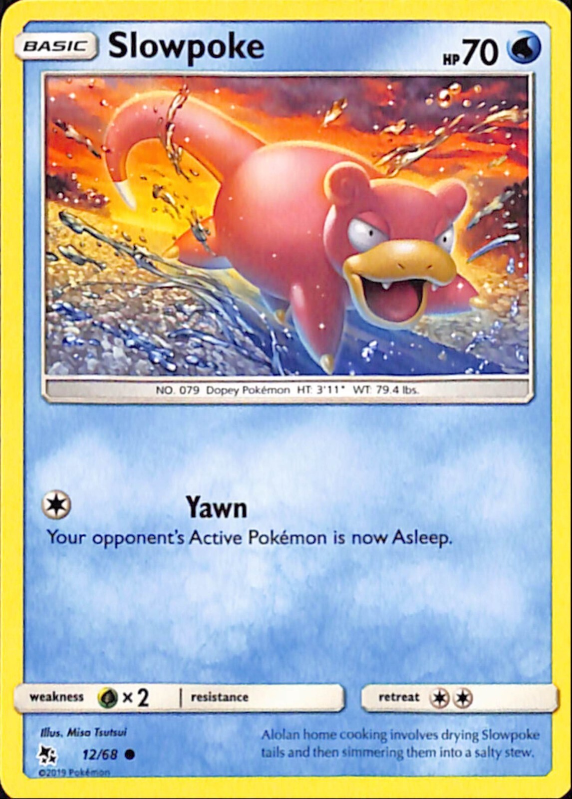 Slowpoke 2019 Pokemon Hidden Fates No. 12